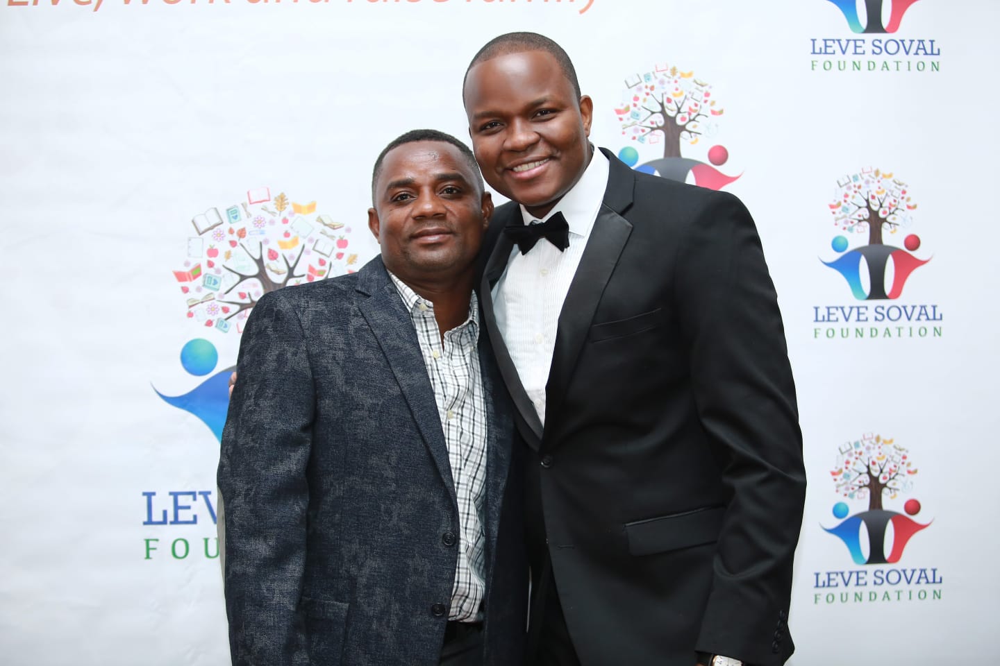 two professional man smiling